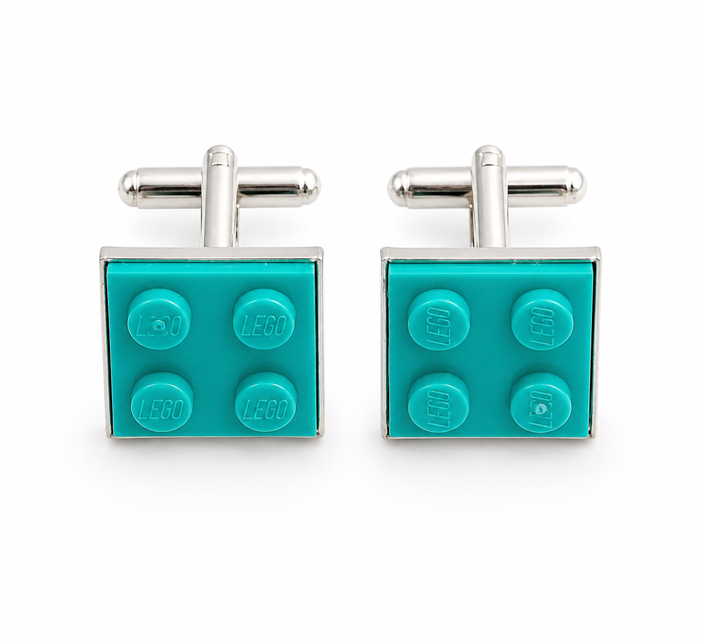 TURQUOISE BRICK CUFFLINKS