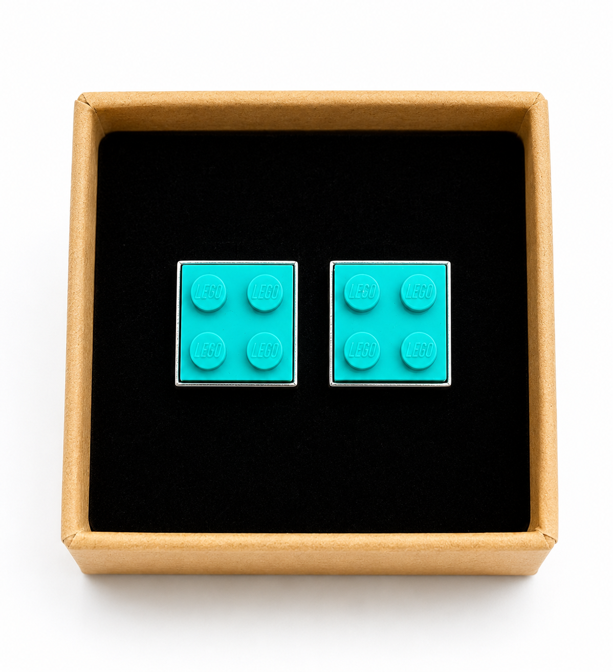 TURQUOISE BRICK CUFFLINKS