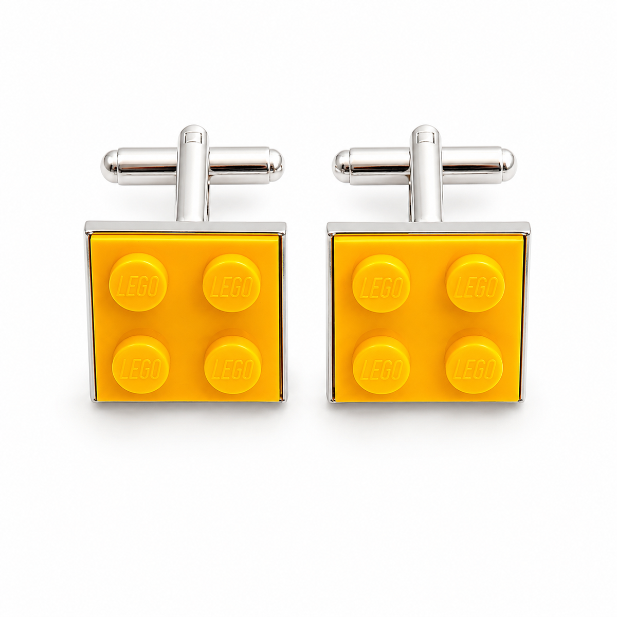 MUSTARD YELLOW BRICK CUFFLINKS