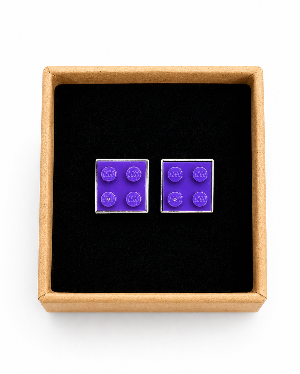 PURPLE BRICK CUFFLINKS