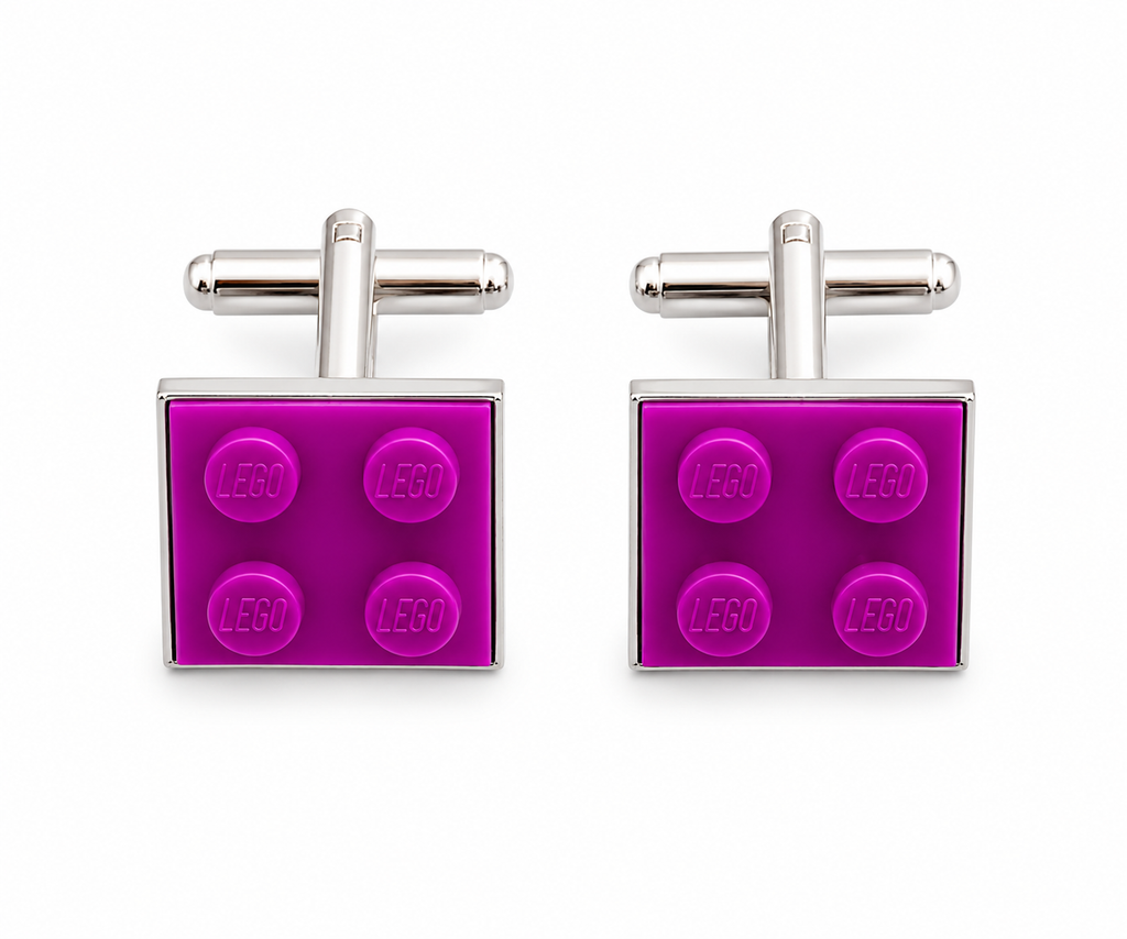 DARK PINK BRICK CUFFLINKS