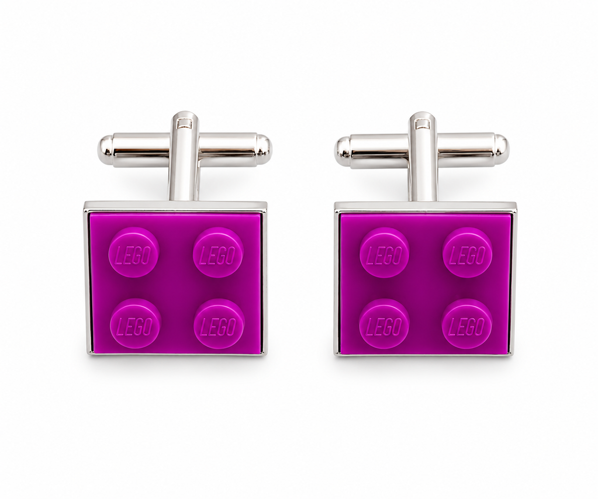 DARK PINK BRICK CUFFLINKS