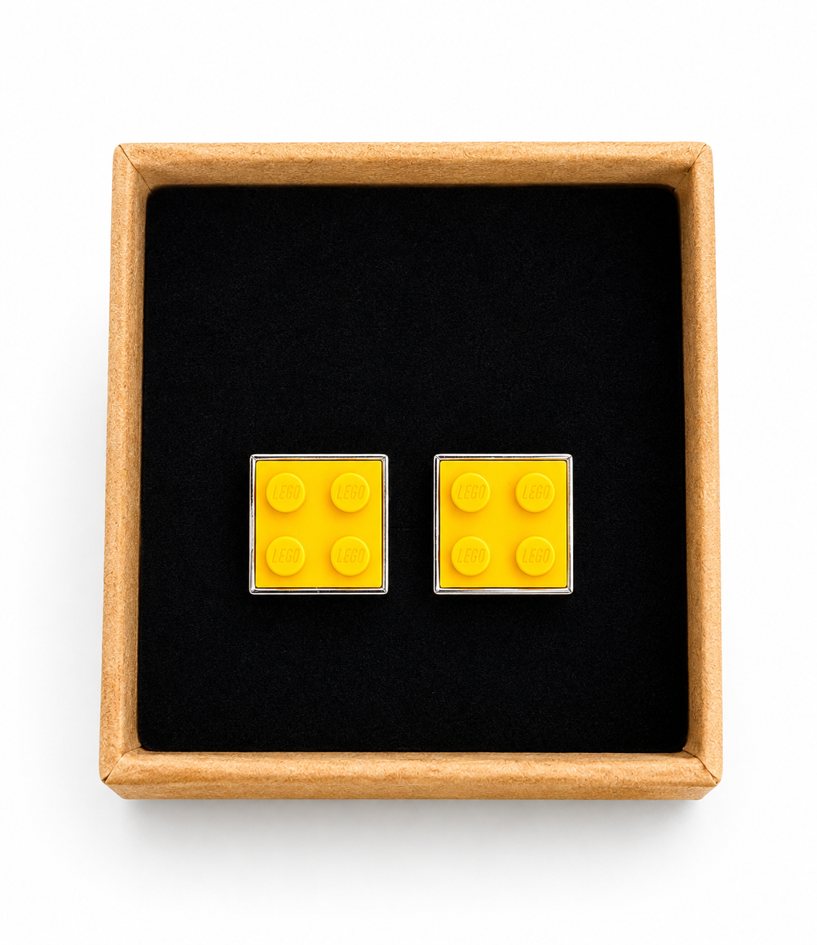 CANARY YELLOW BRICK CUFFLINKS