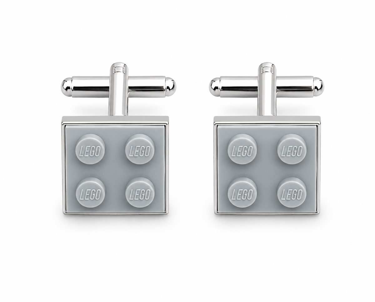 LIGHT GREY BRICK CUFFLINKS