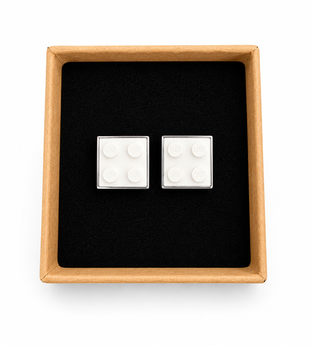 WHITE BRICK CUFFLINKS