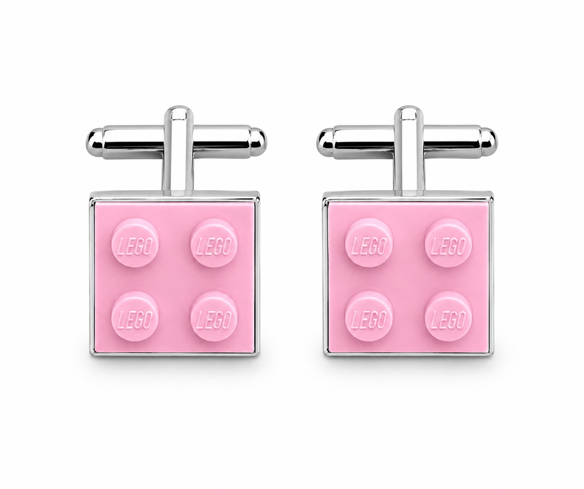 LIGHT PINK BRICK CUFFLINKS