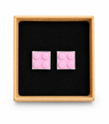 LIGHT PINK BRICK CUFFLINKS