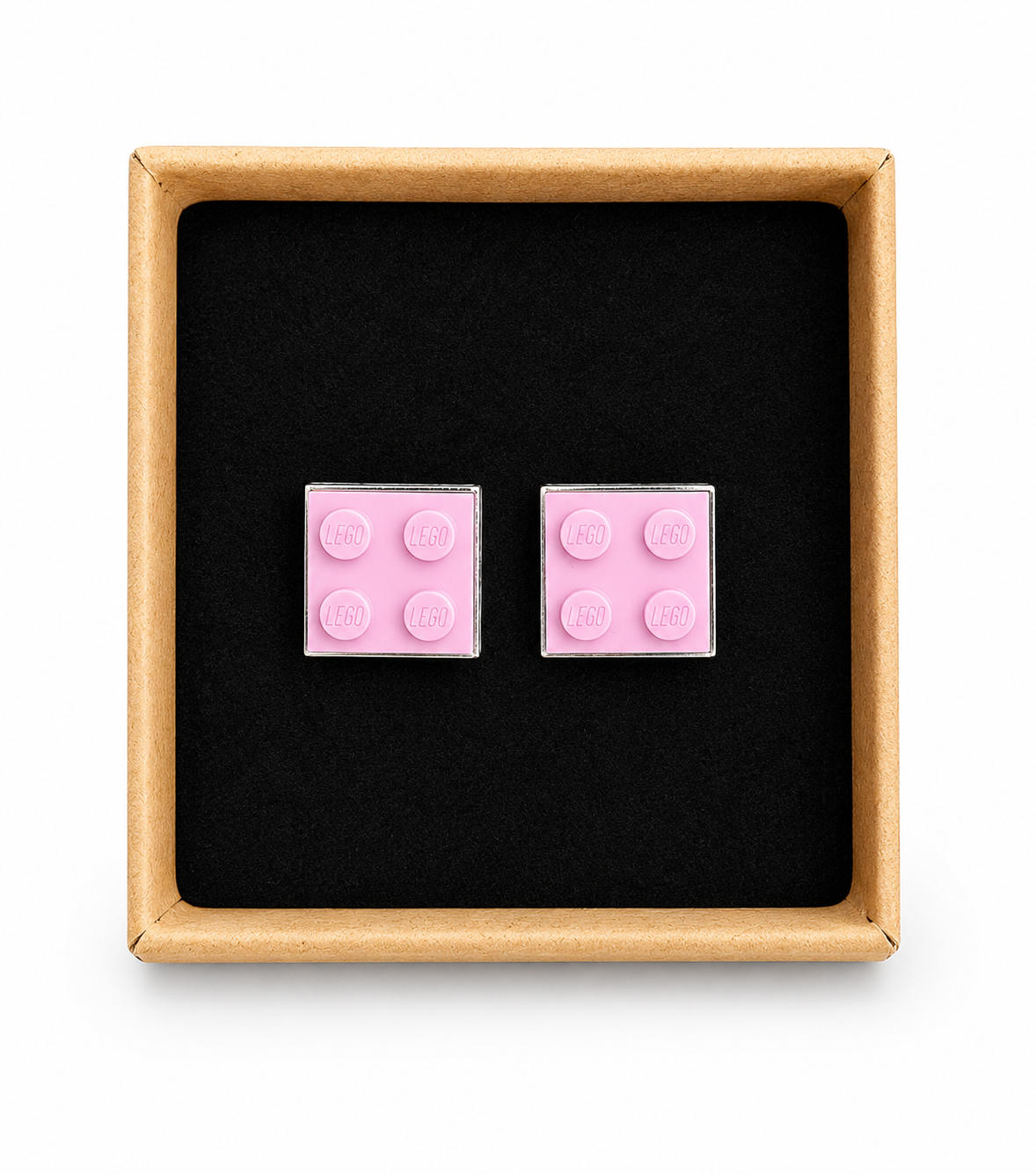LIGHT PINK BRICK CUFFLINKS