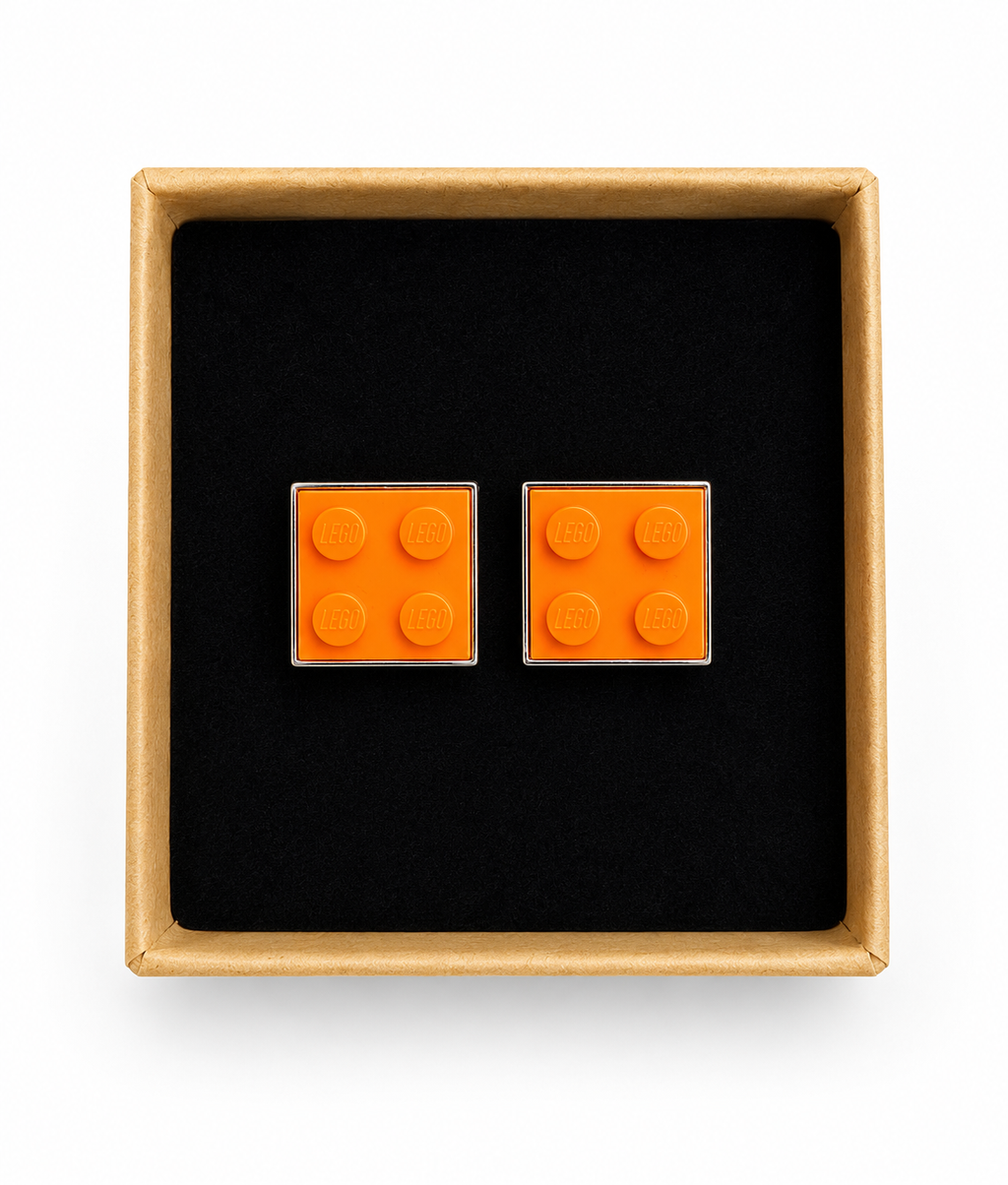 ORANGE BRICK CUFFLINKS