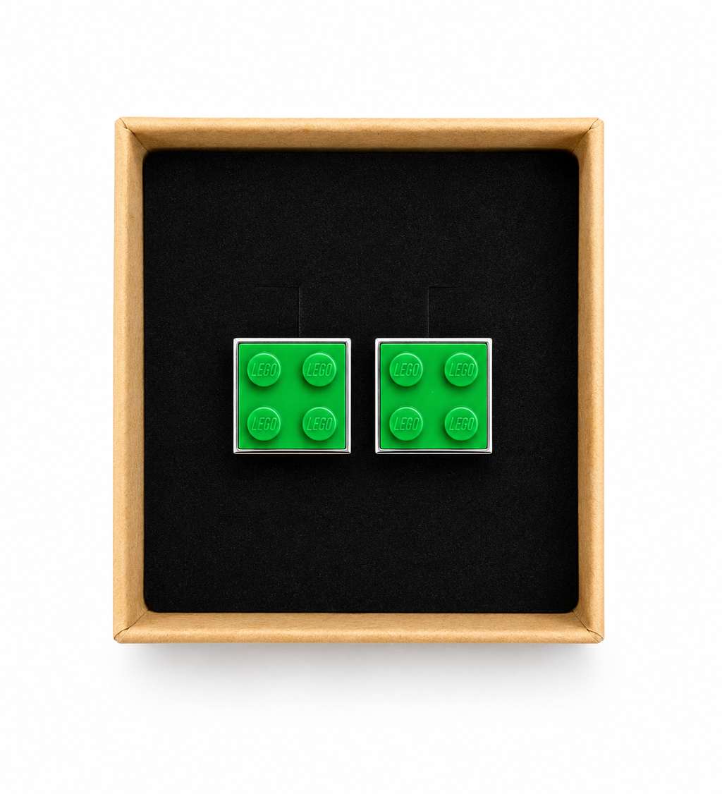 GREEN BRICK CUFFLINKS