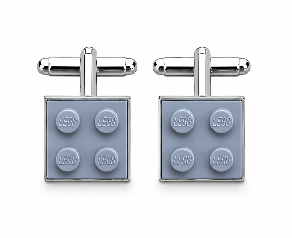 LIGHT GREY BRICK CUFFLINKS