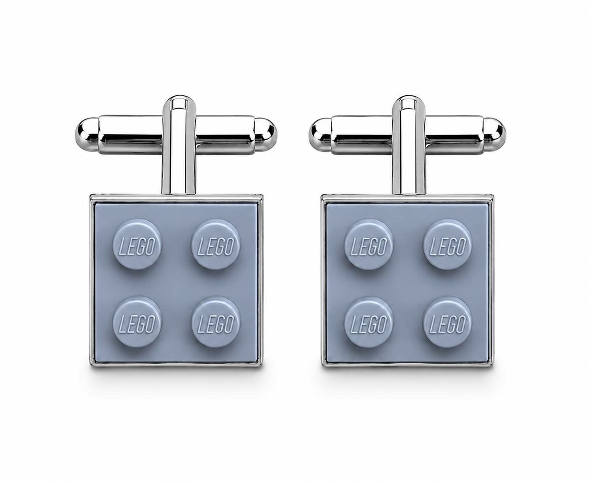 LIGHT GREY BRICK CUFFLINKS