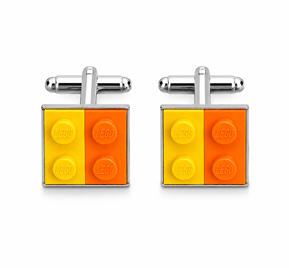ORANGE & YELLOW BRICK CUFFLINKS
