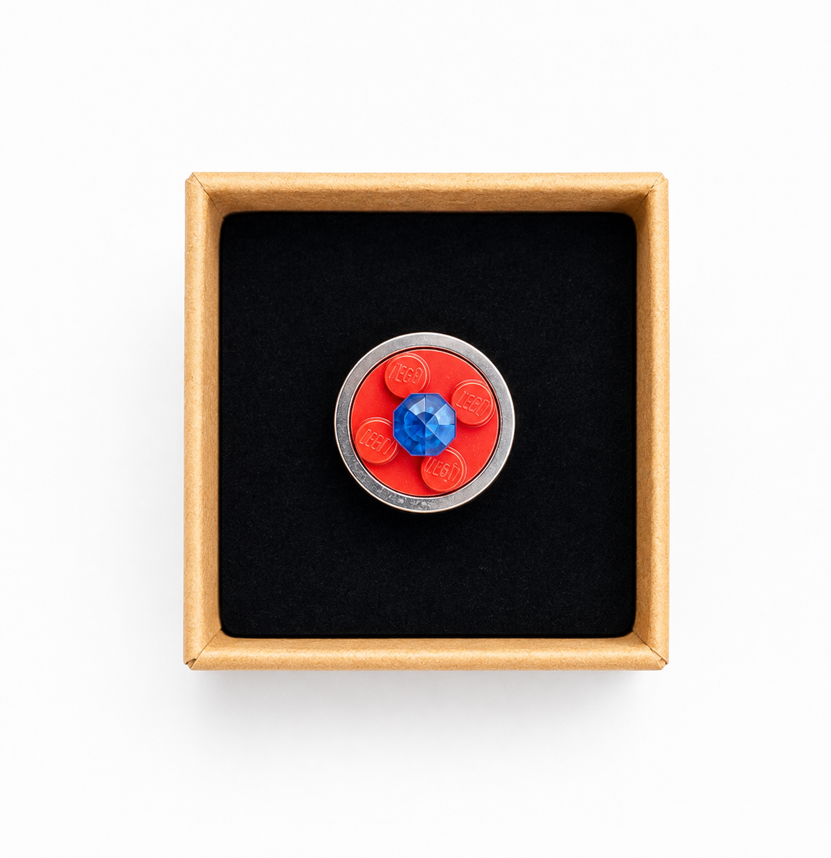 ADJUSTABLE RED & BLUE BRICK RING