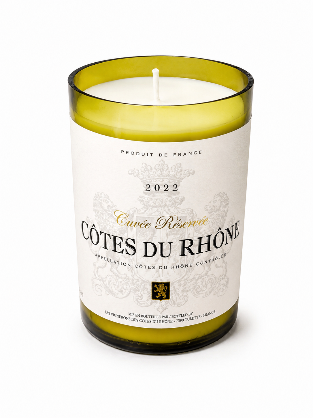 COTES DU RHONE BOTTLE CANDLE