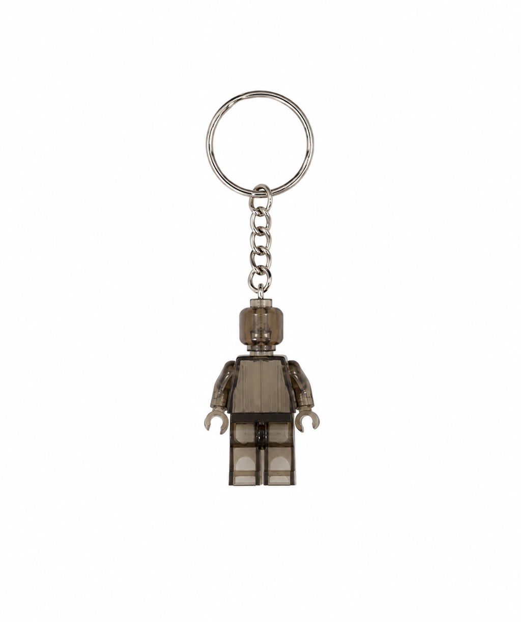 BLACK TRANSPARENT BRICK FIGURE KEYRING