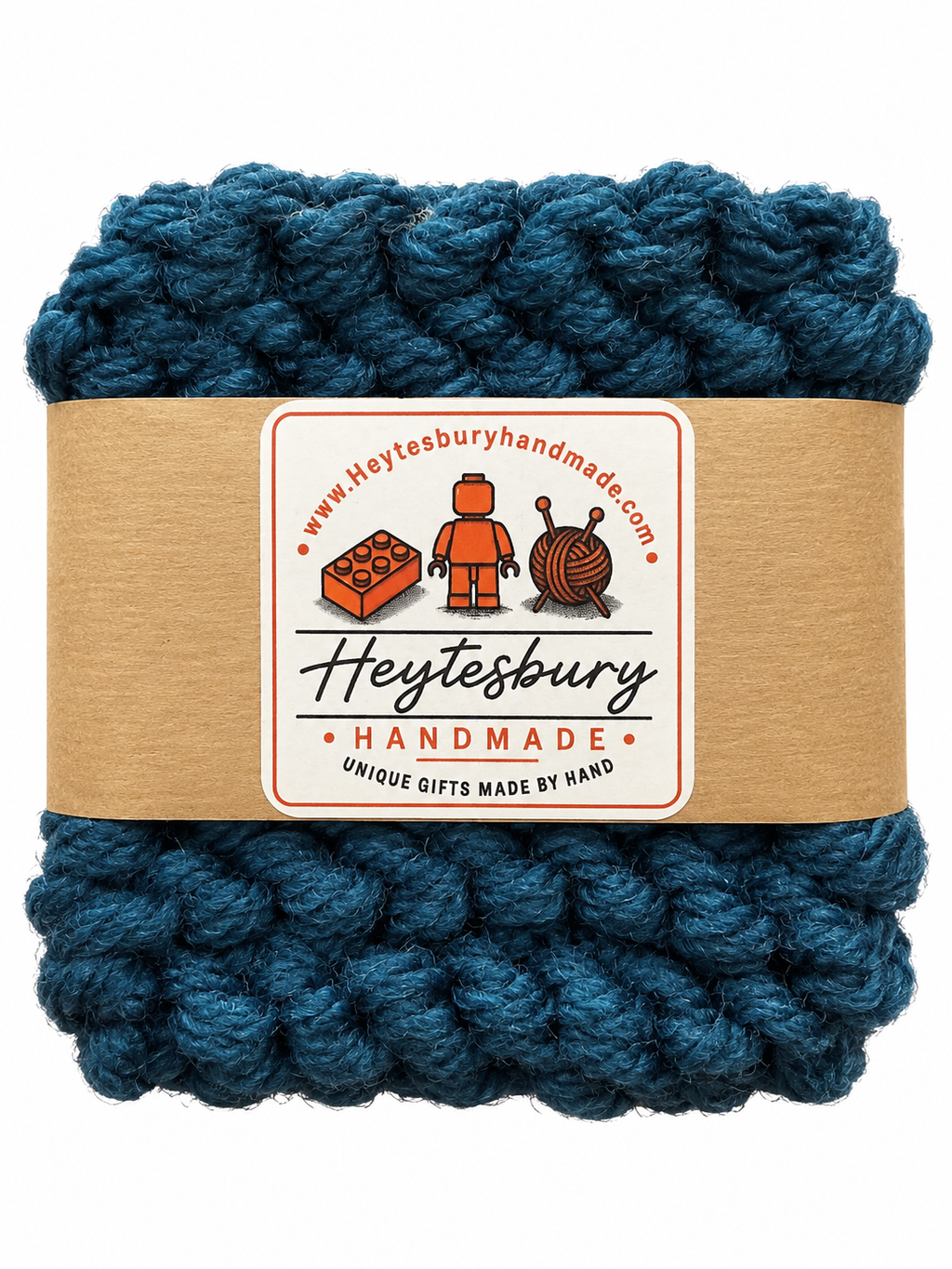 MULTICOLOURED HAND KNITTED COASTER SET
