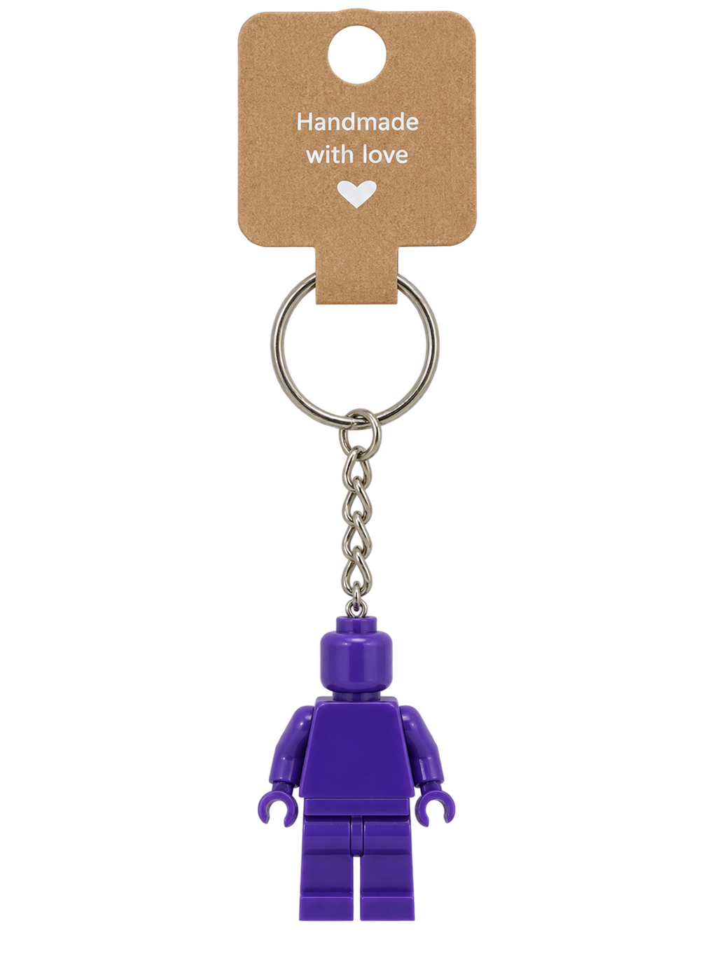 DARK PURPLE BRICK FIGURE KEYRING