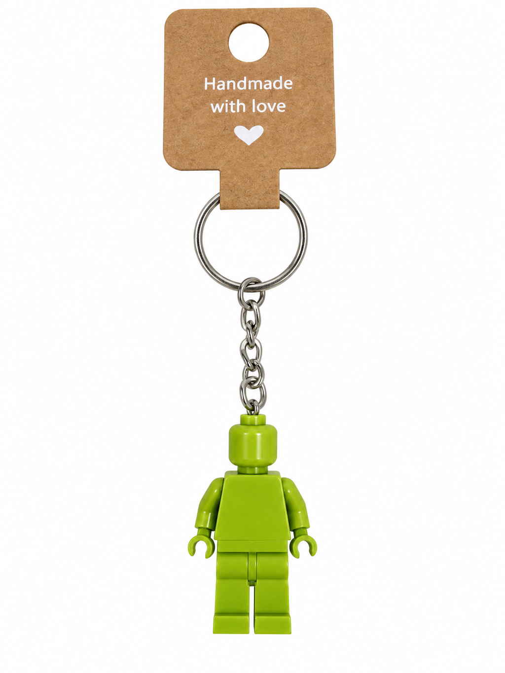 LIME GREEN BRICK FIGURE KEYRING