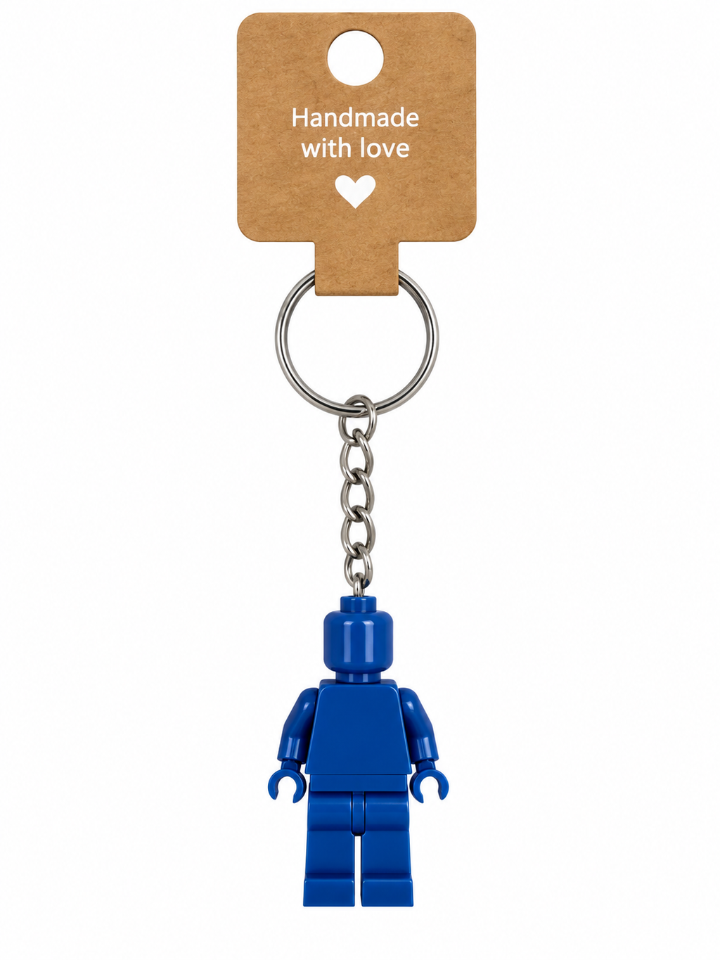 BLUE BRICK FIGURE KEYRING