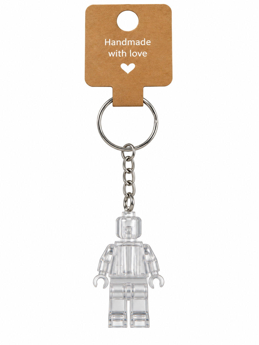 TRANSPARENT BRICK FIGURE KEYRING