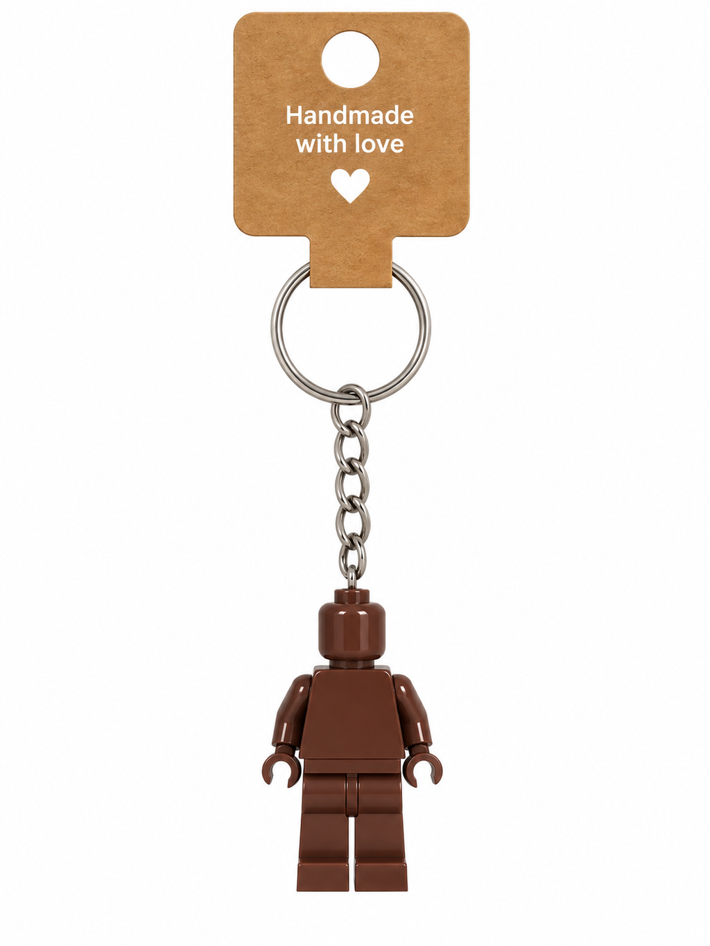 DARK BROWN BRICK FIGURE KEYRING