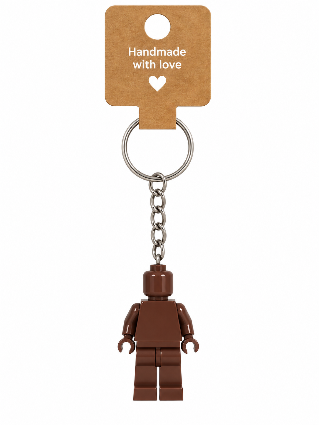 DARK BROWN BRICK FIGURE KEYRING