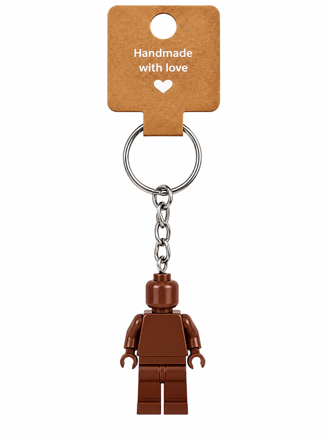 BROWN BRICK FIGURE KEYRING
