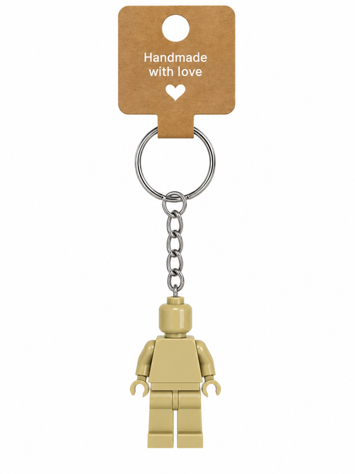 BEIGE BRICK FIGURE KEYRING