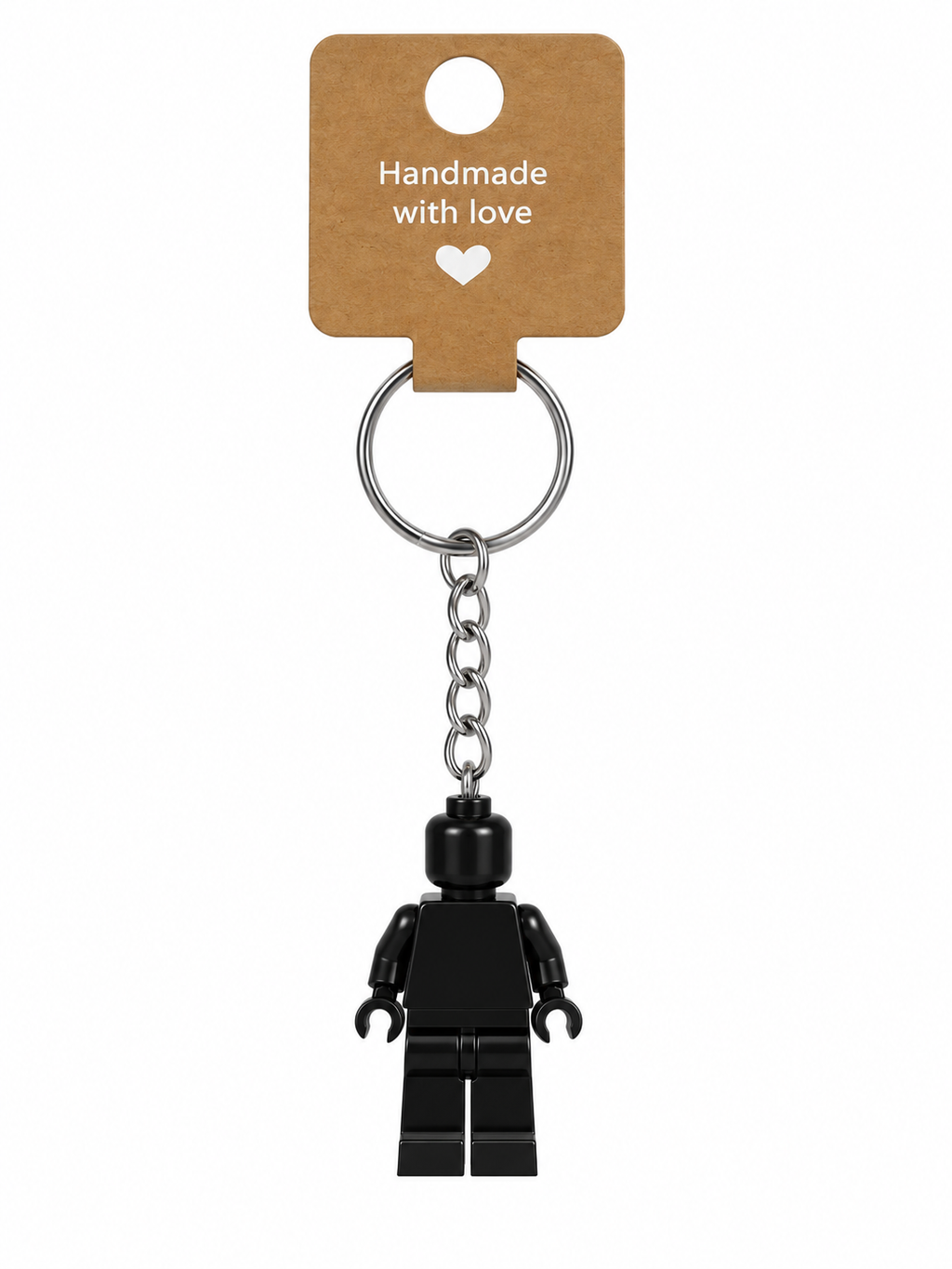 BLACK BRICK FIGURE KEYRING