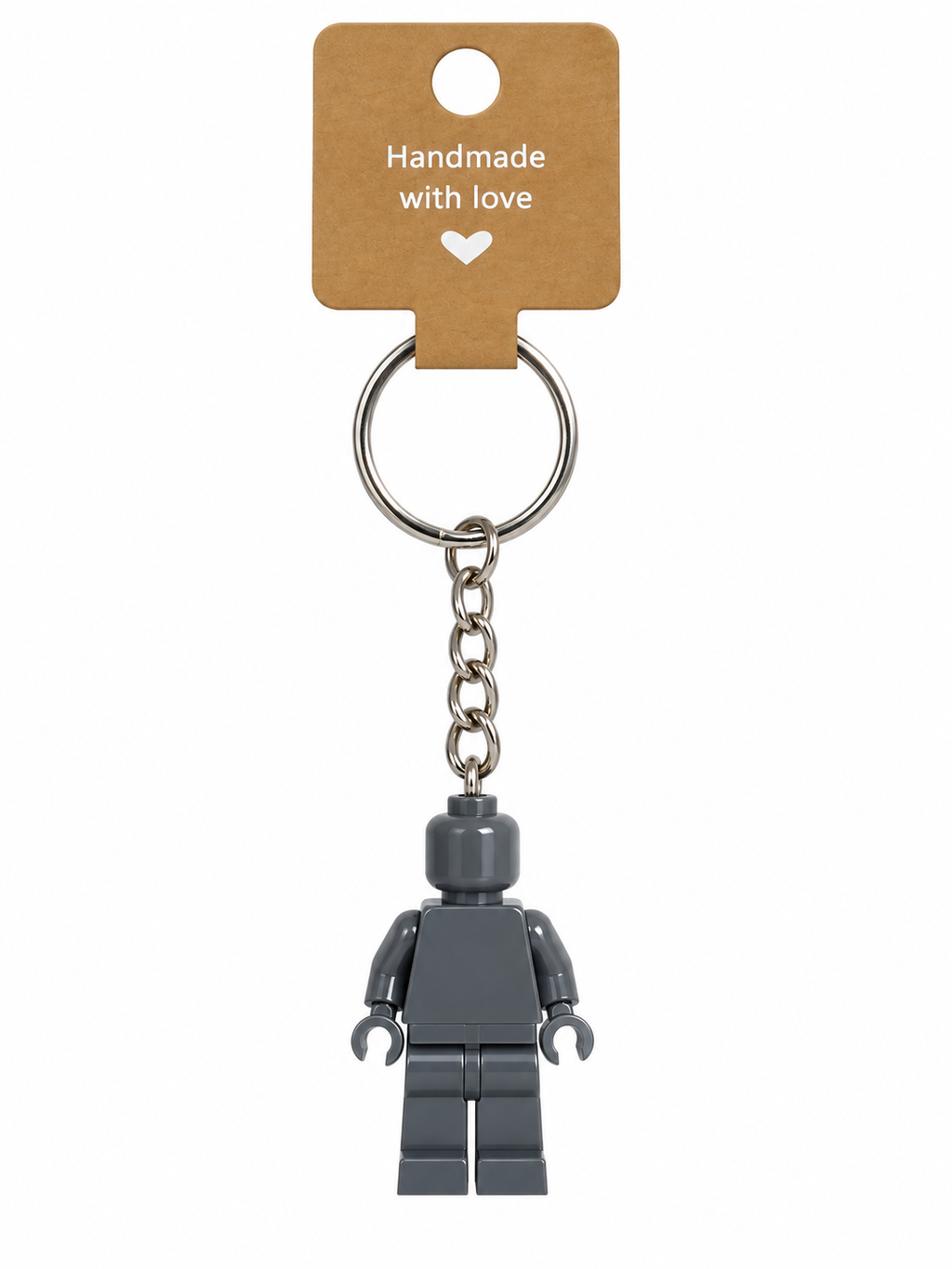 GREY BRICK FIGURE KEYRING