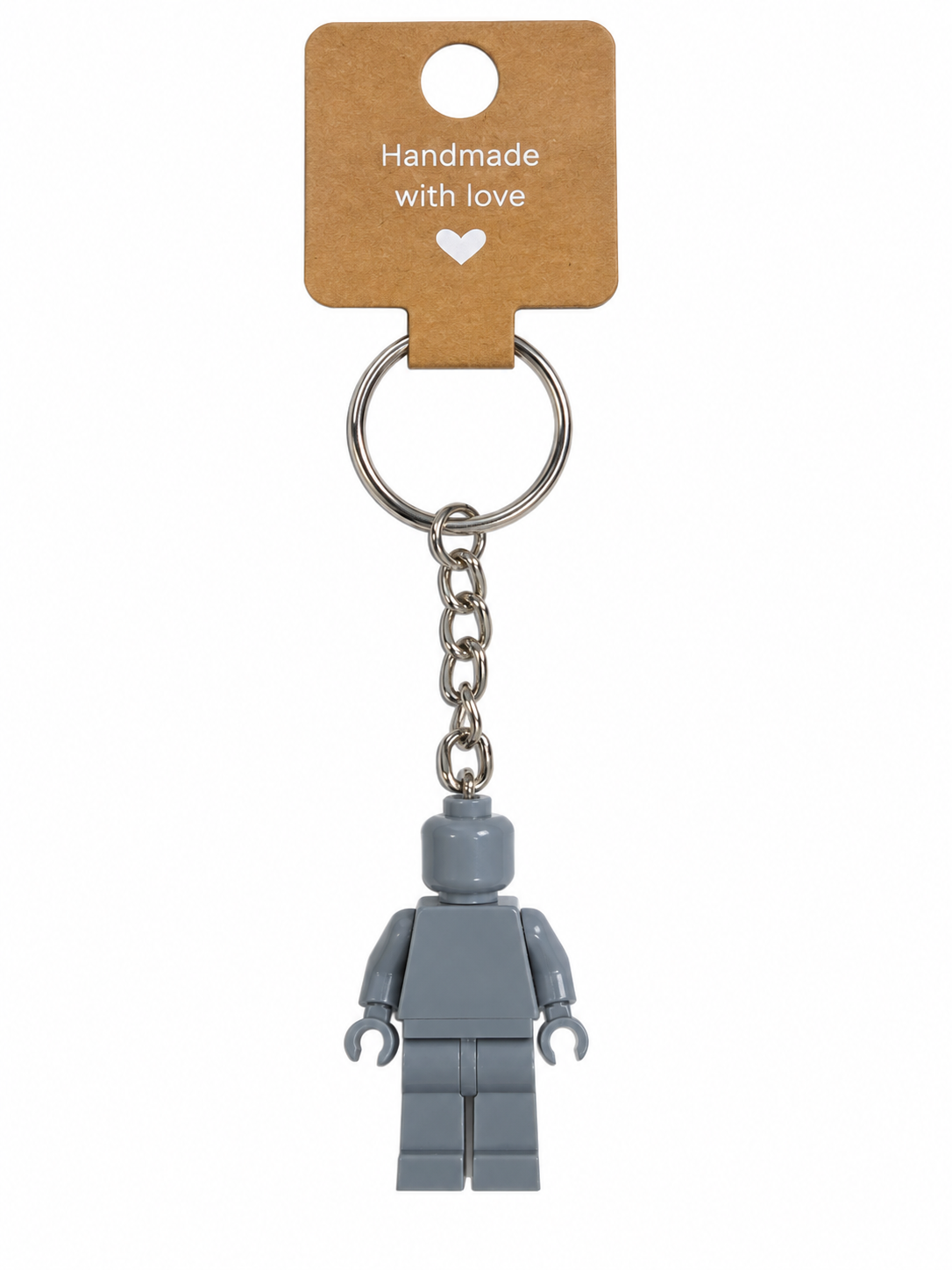 BLUE/GREY BRICK FIGURE KEYRING