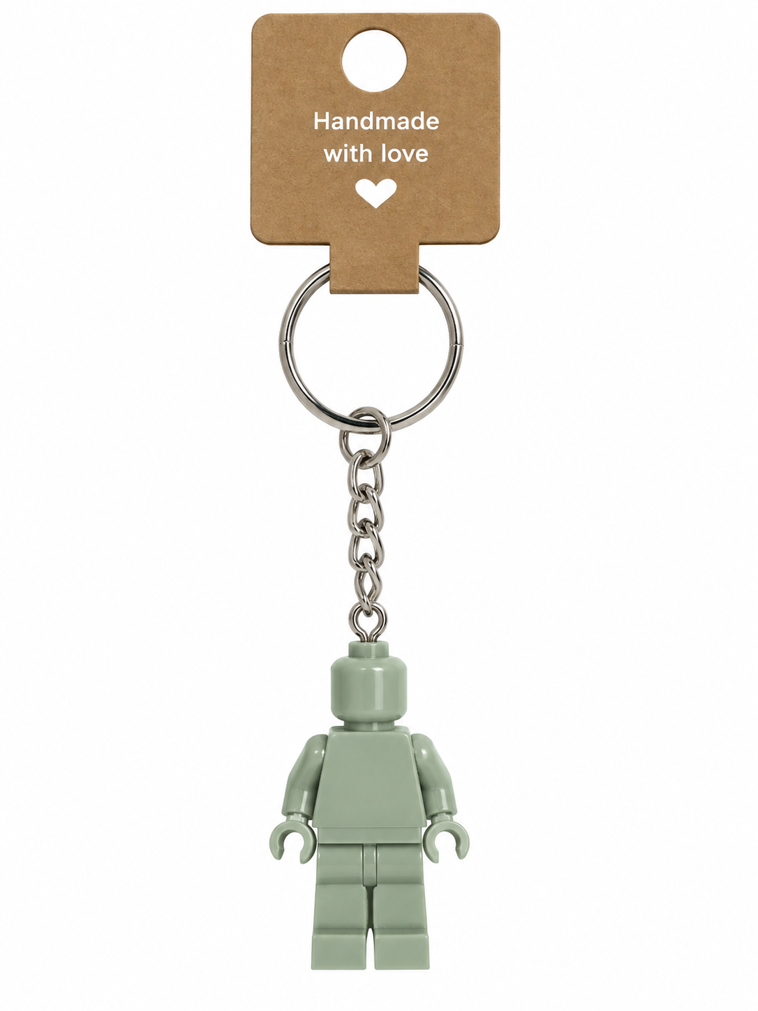 GREEN/GREY BRICK FIGURE KEYRING