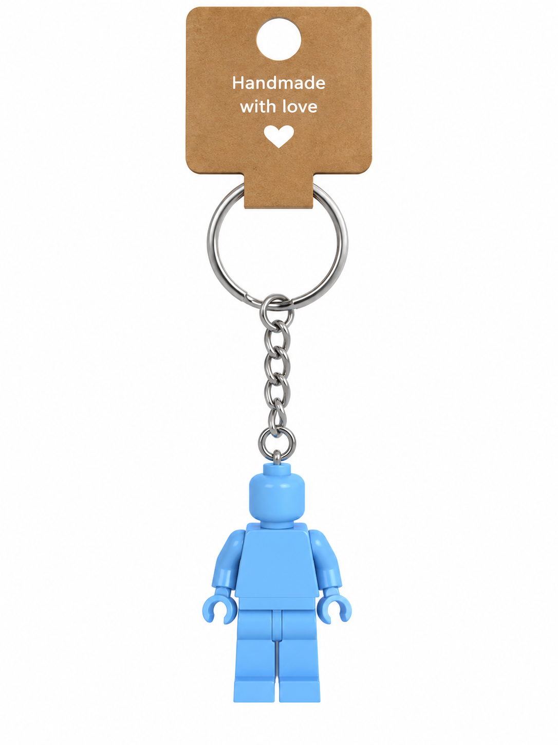 POWDER BLUE BRICK FIGURE KEYRING