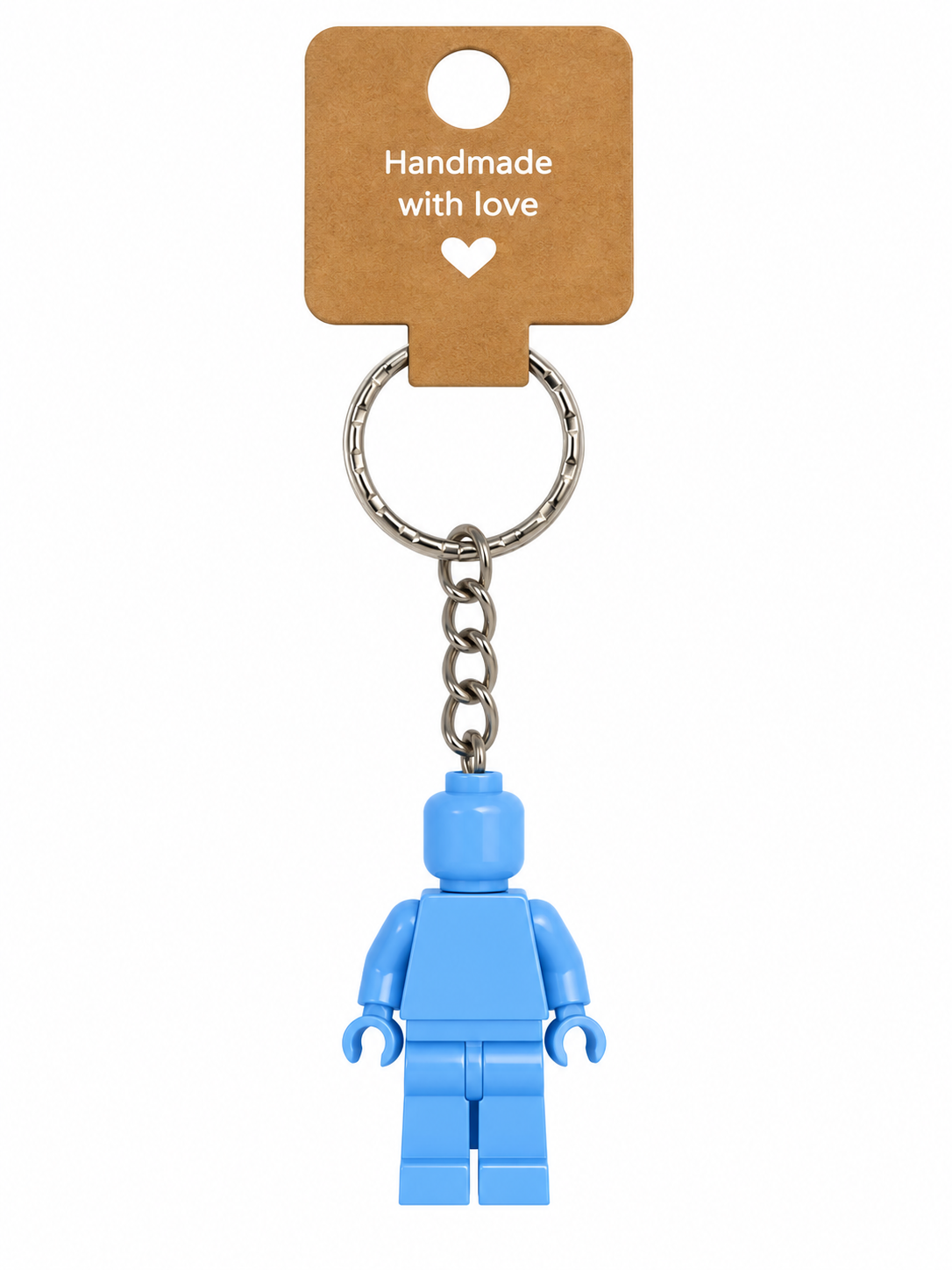 LIGHT BLUE BRICK FIGURE KEYRING