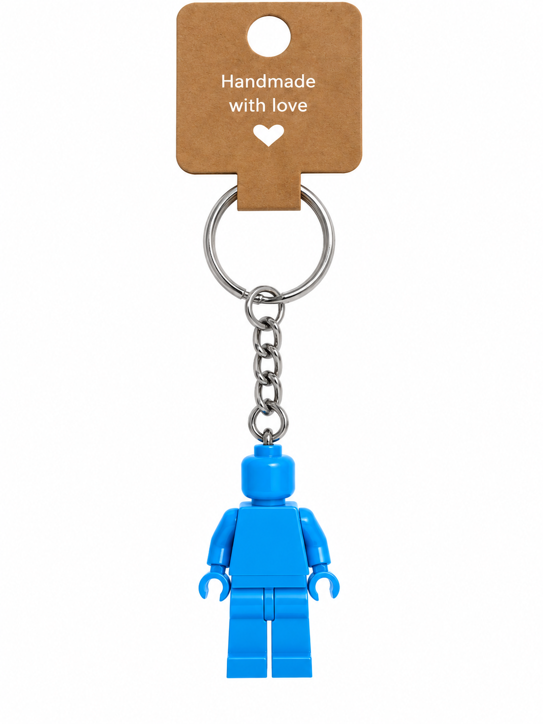 BLUE BRICK FIGURE KEYRING