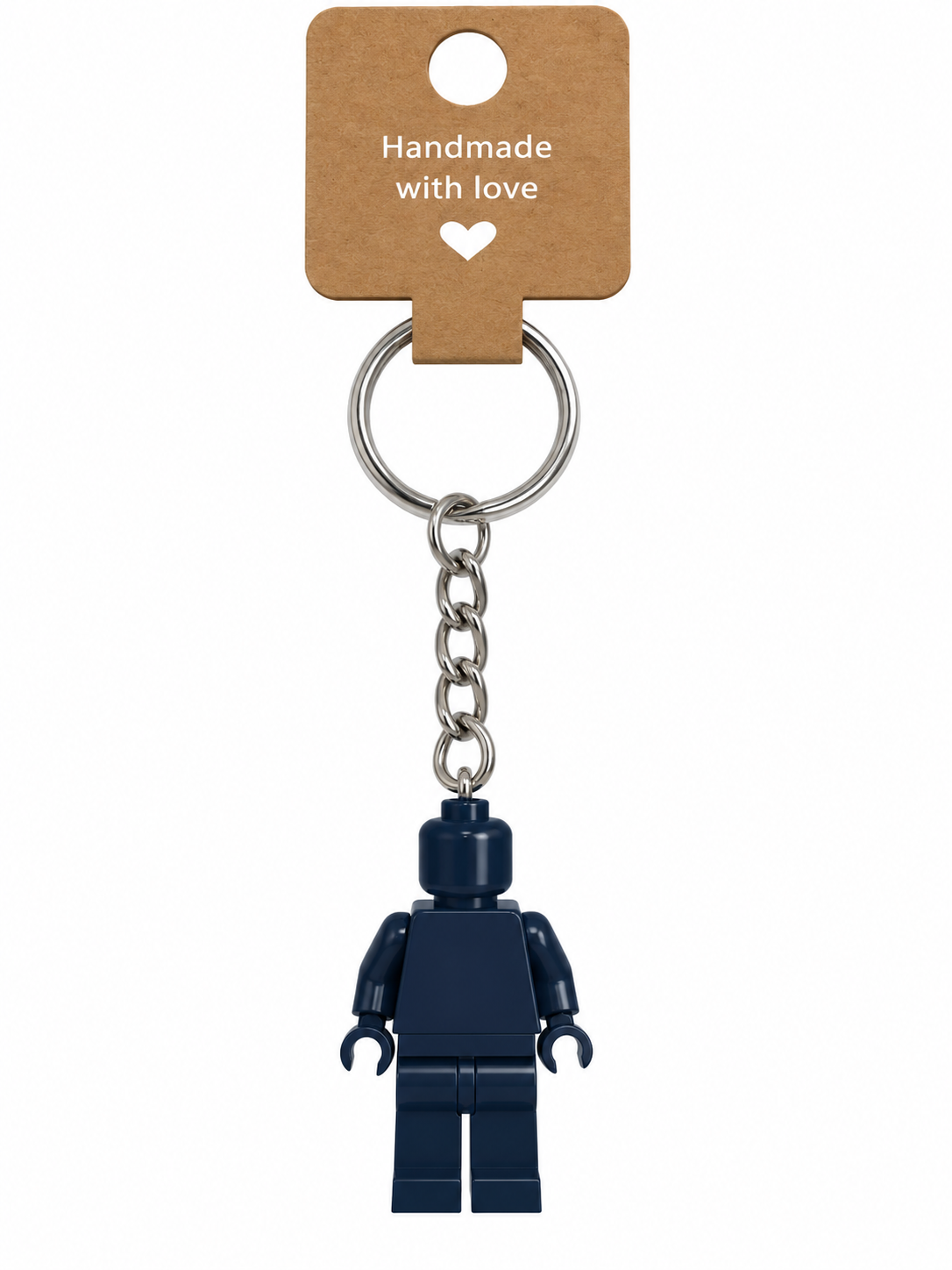 DARK BLUE BRICK FIGURE KEYRING