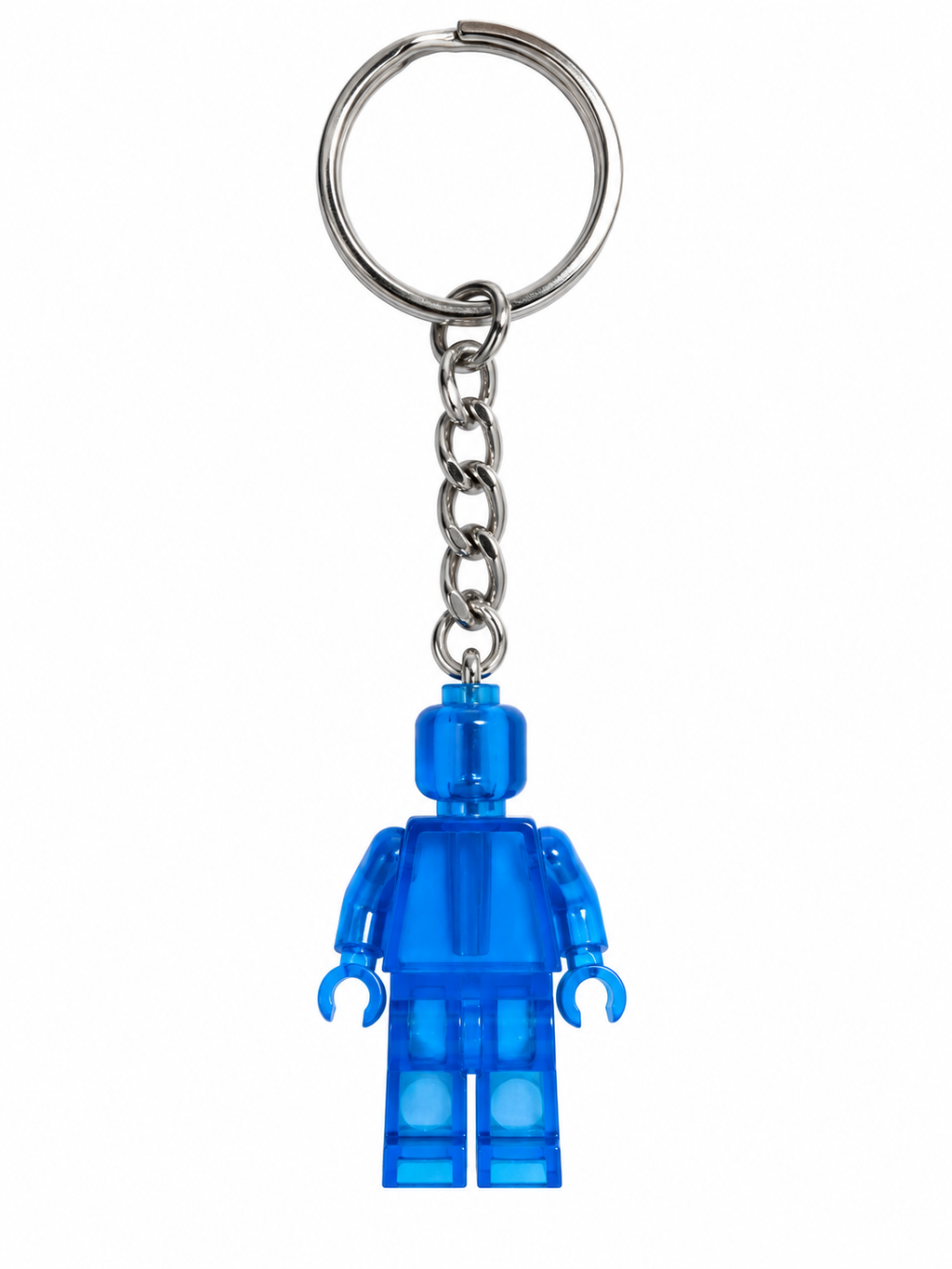 TRANSPARENT BLUE BRICK FIGURE KEYRING