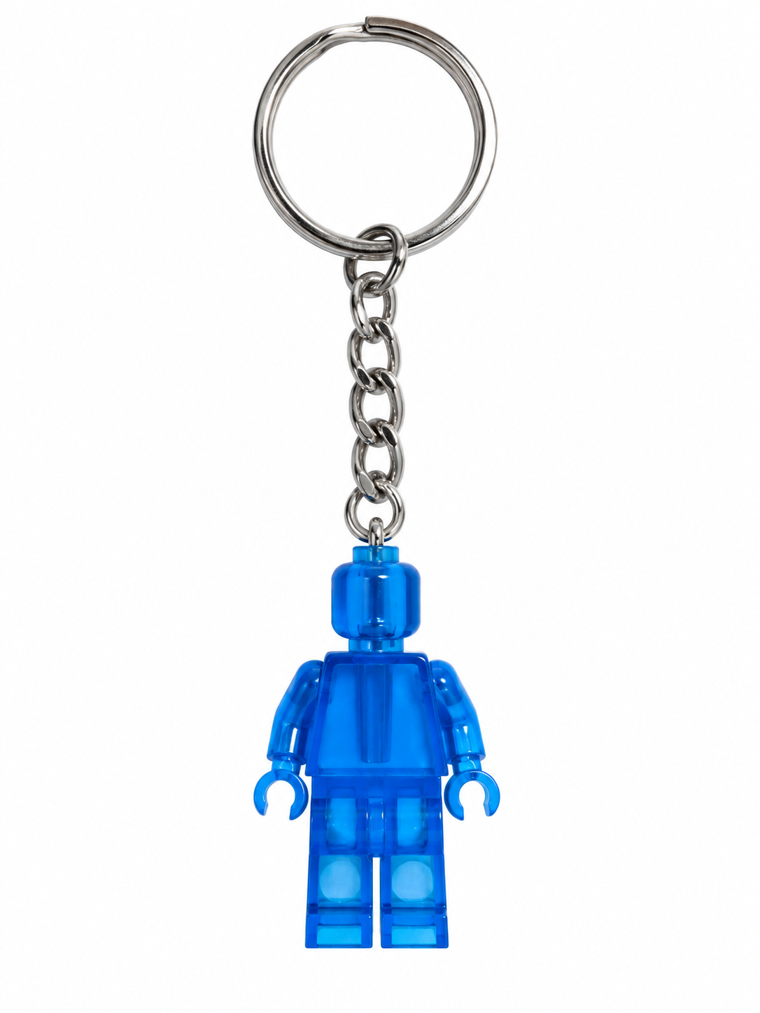 TRANSPARENT BLUE BRICK FIGURE KEYRING
