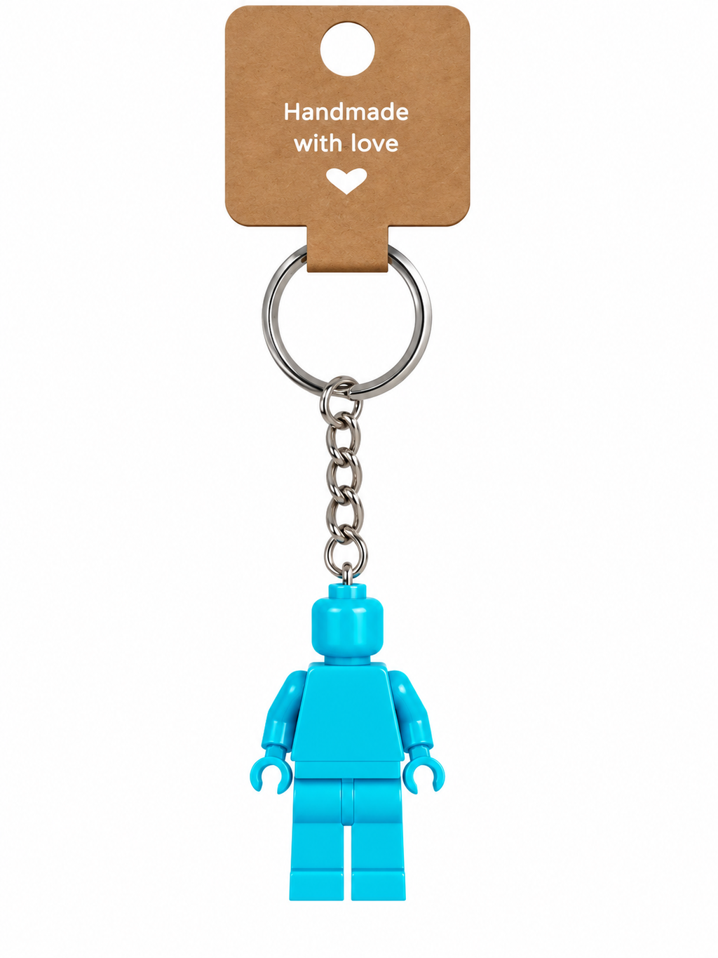 TURQUOISE BRICK FIGURE KEYRING