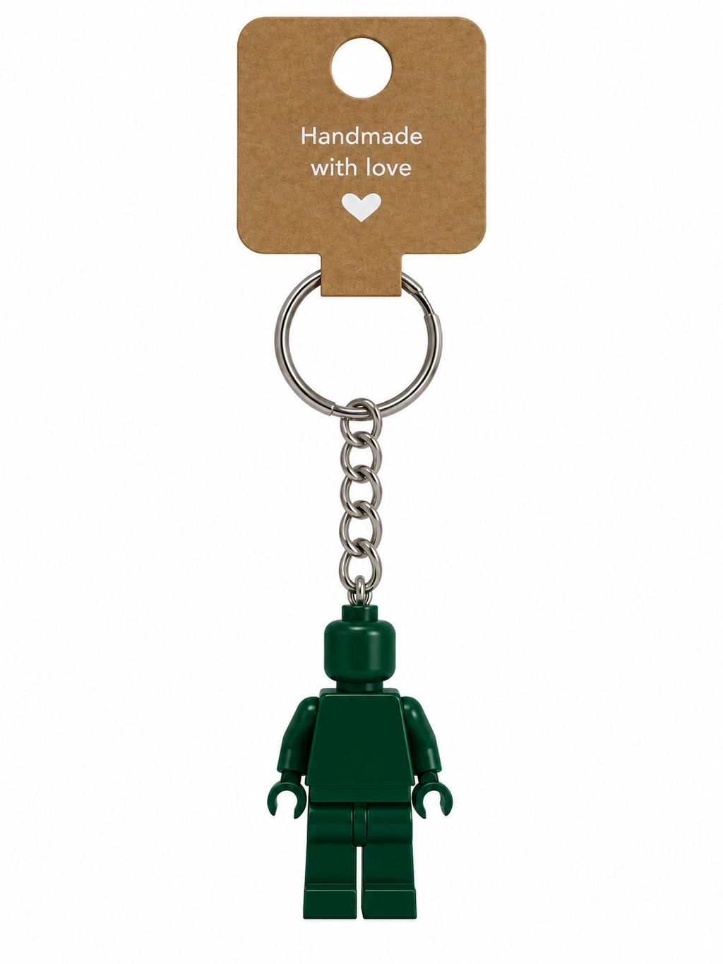 DARK GREEN BRICK FIGURE KEYRING