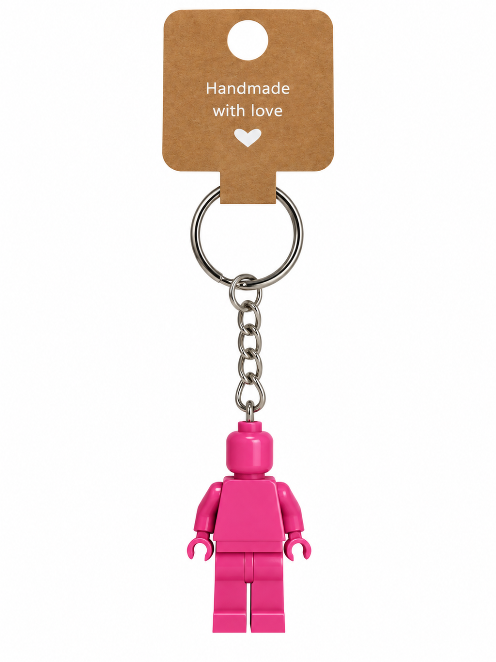 PINK BRICK FIGURE KEYRING
