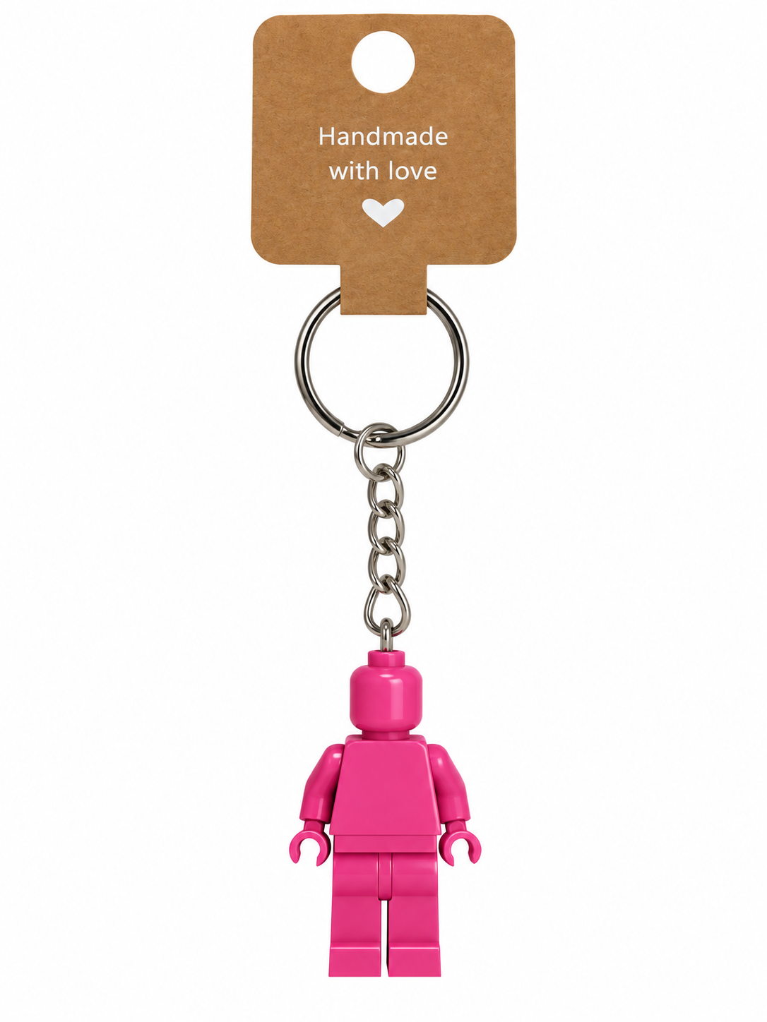 PINK BRICK FIGURE KEYRING