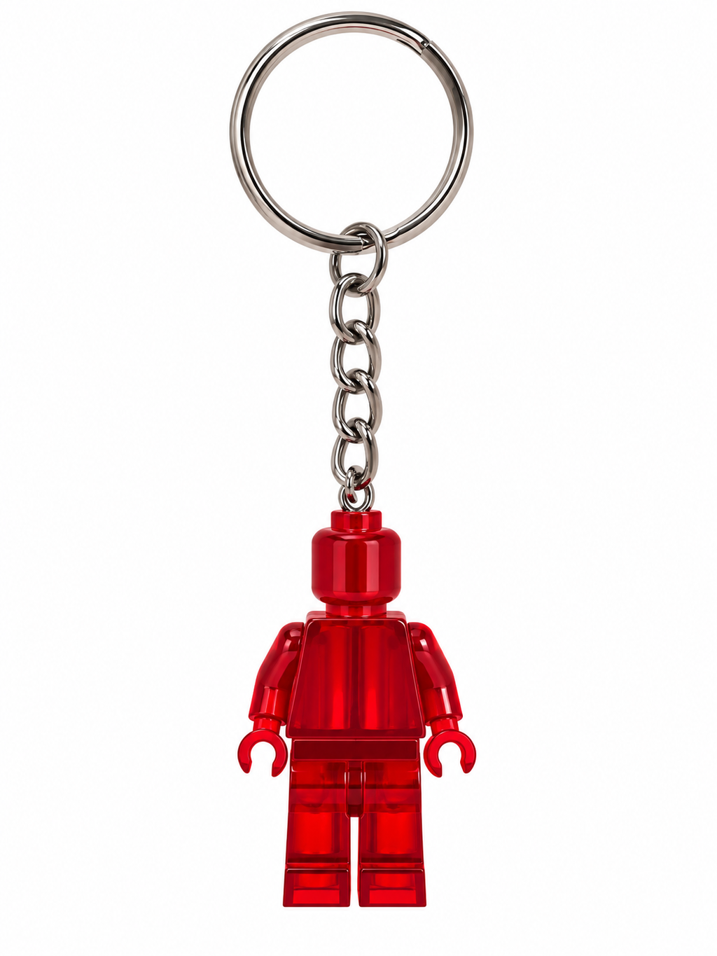 TRANSPARENT RED BRICK FIGURE KEYRING