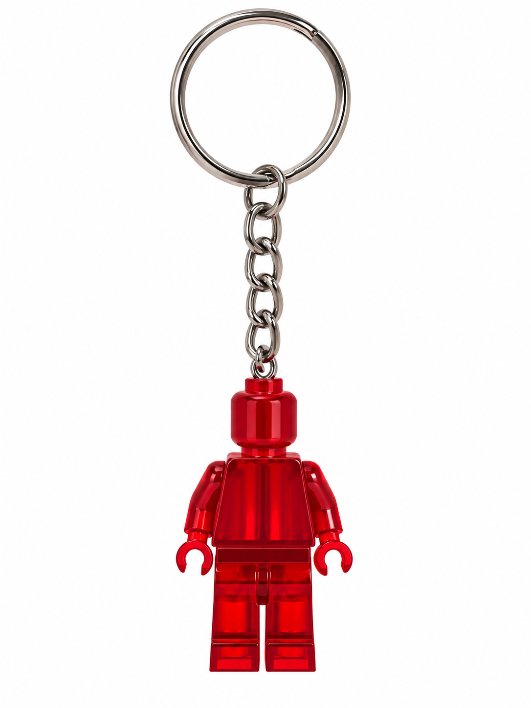 TRANSPARENT RED BRICK FIGURE KEYRING