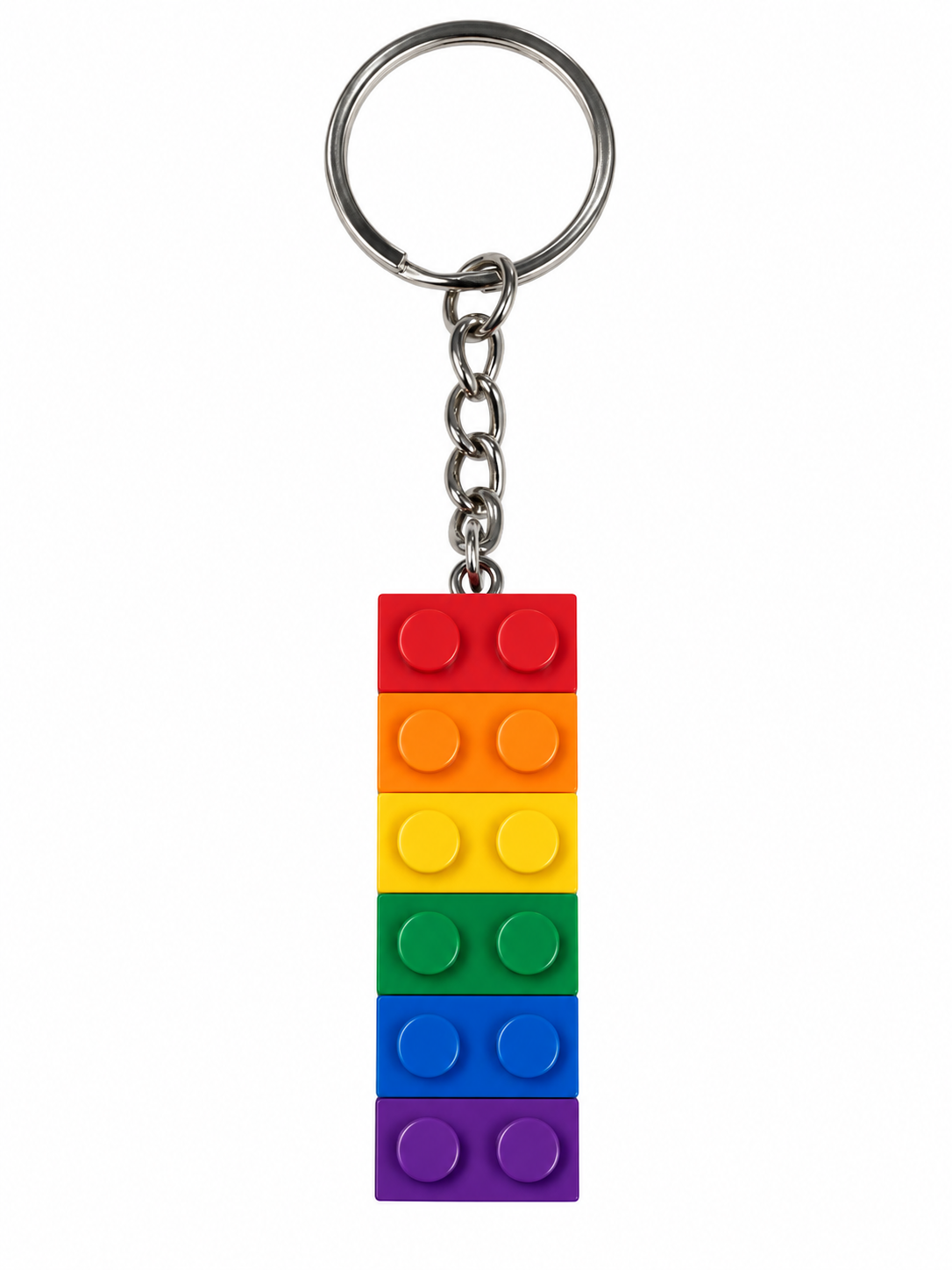 RAINBOW BRICK KEYRING