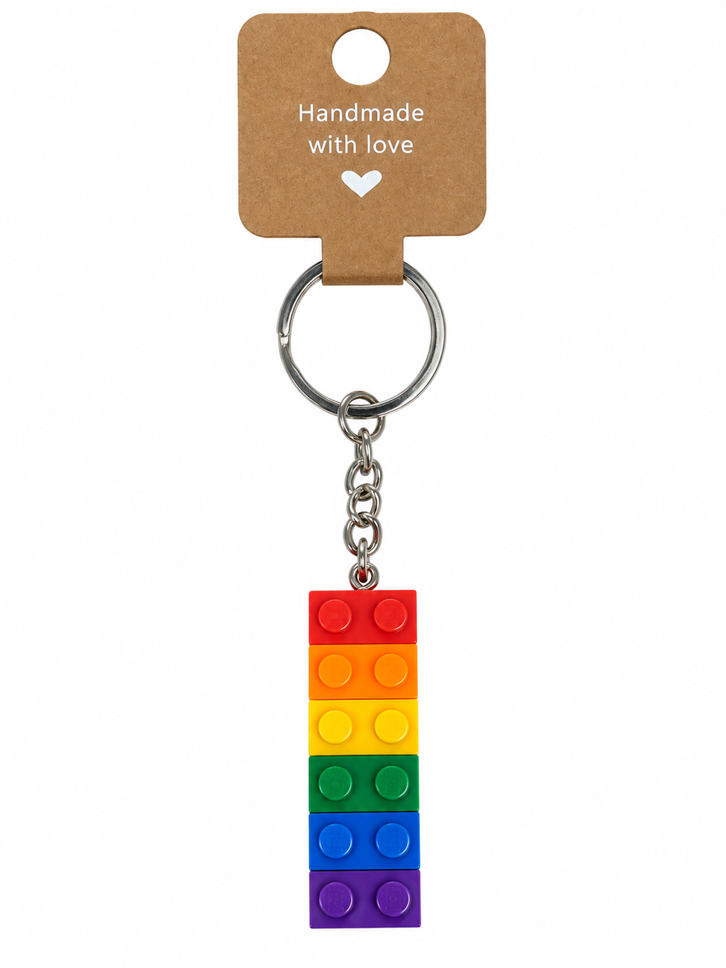 RAINBOW BRICK KEYRING