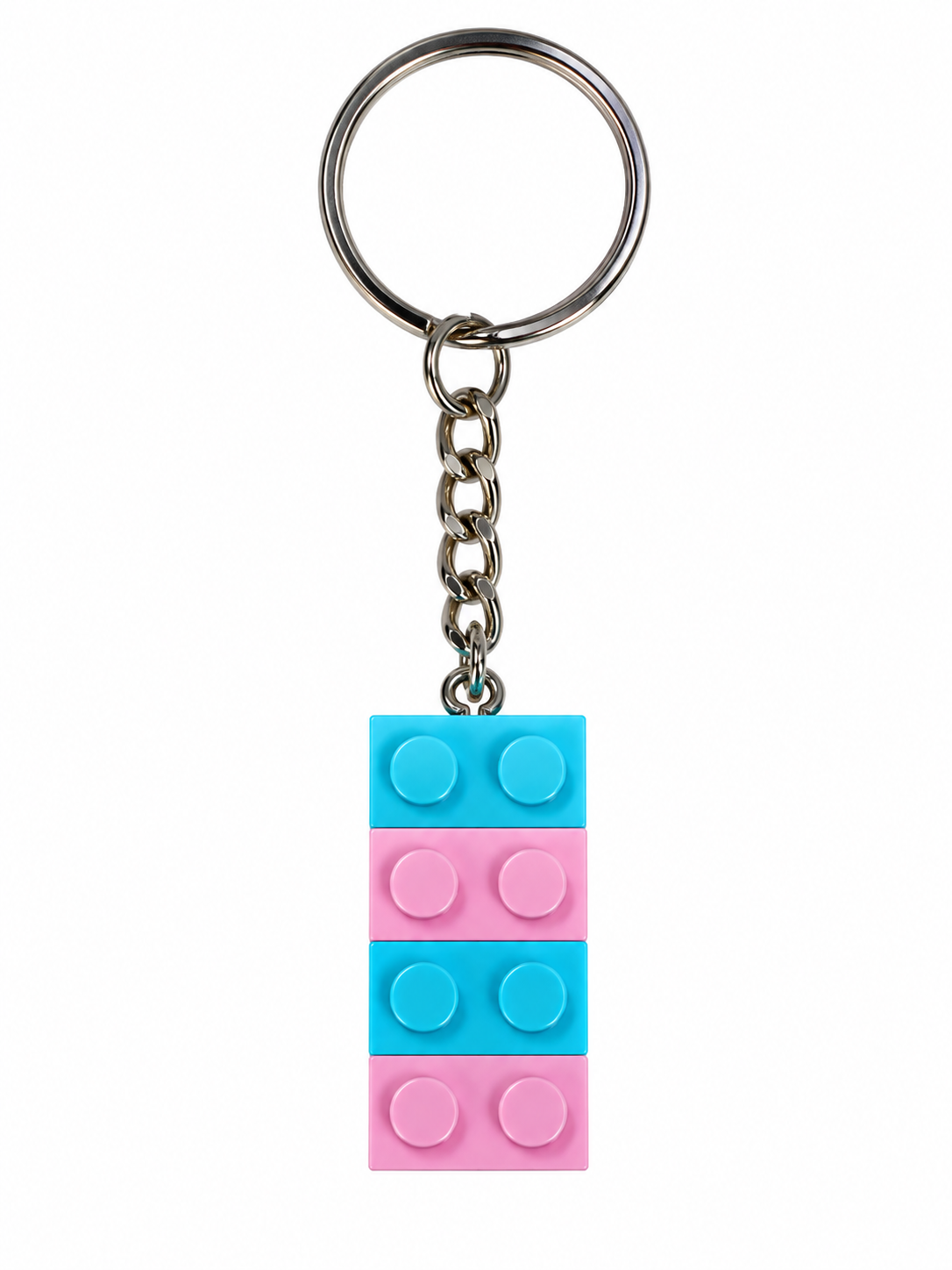 TURQUOISE & PINK BRICK KEYRING