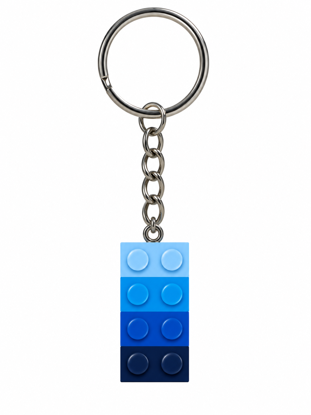 MULTI BLUE BRICK KEYRING