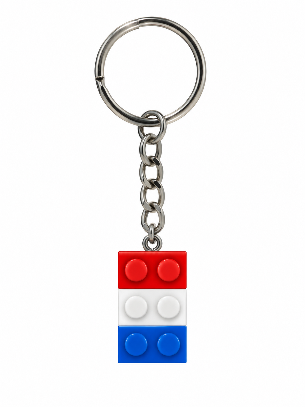 RED, WHITE & BLUE BRICK KEYRING